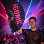 Wentylator festiwalowy „ICONIC” w kolorze czarnym/różowym – Rave Statement – Widok 2