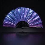 Festival Fan holograficzny niebiesko-fioletowy metaliczny – akcesorium Rave – Widok 1