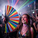 Festival-Fächer Pride Regenbogen-Streifen, CSD & Pride Accessoire, Widok 2