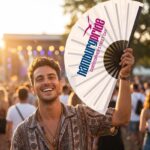 Festival-Fächer Hamburg Pride CSD in Weiß, Logo-Edition, Widok 3
