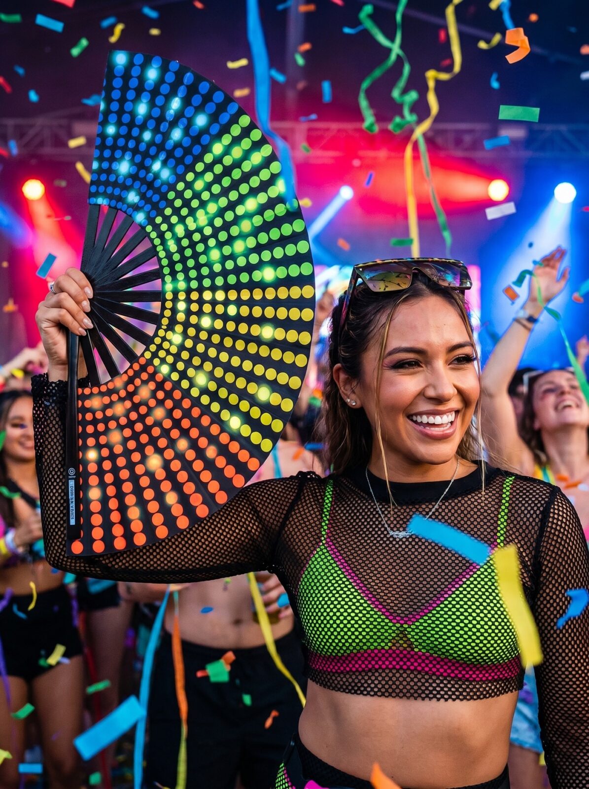 Fan Festival czarny w tęczowe kropki – Rave & CSD – Widok 4