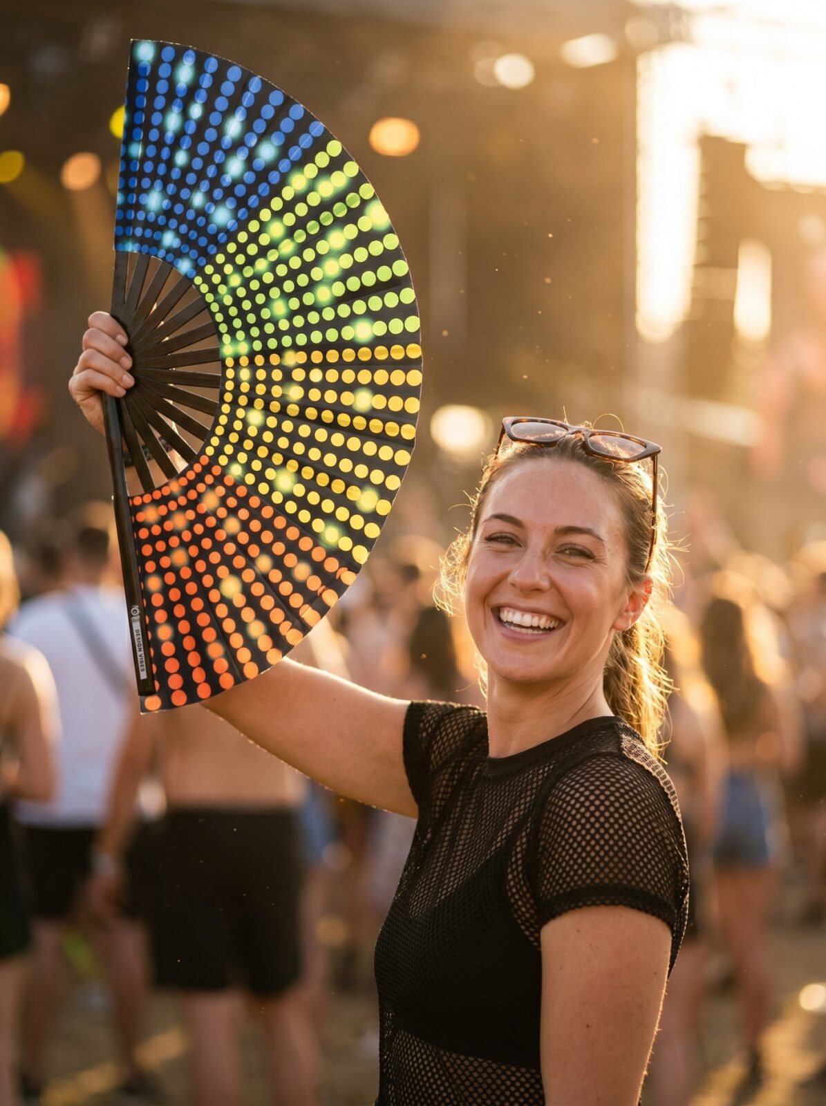 Fan Festival czarny w tęczowe kropki – Rave & CSD – Widok 3