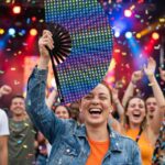 Fan Festival granatowy z tęczowymi sercami – CSD & Pride – Widok 4