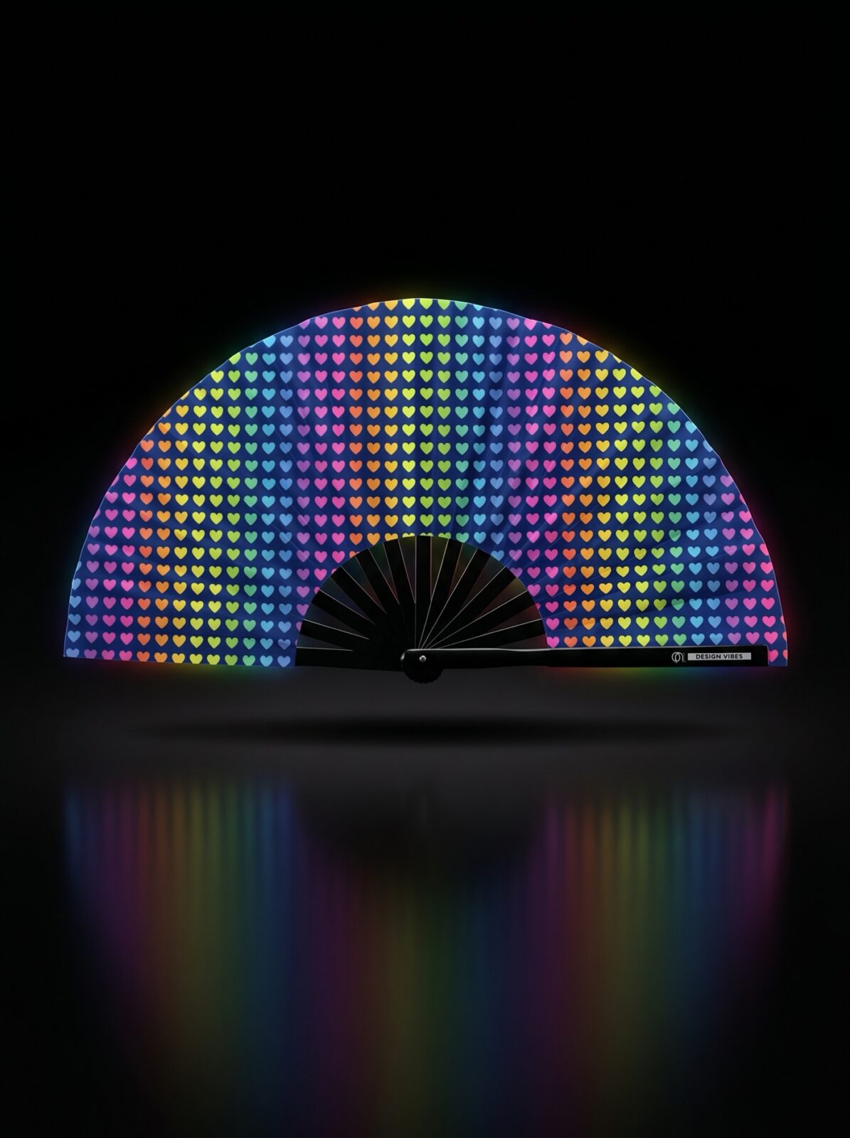 Fan Festival granatowy z tęczowymi sercami – CSD & Pride