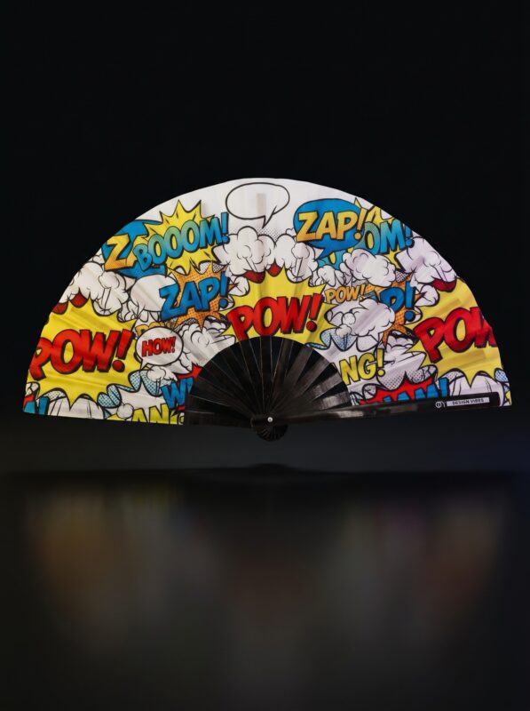 Żółty komiks dla fanów festiwalu "ZAP BOOM POW" - Rave & Party