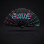 Wentylator Festival Fan „Rave” czarny turkusowo-różowy – akcesorium Techno & Rave – Widok 1
