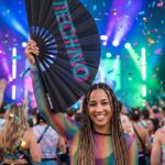 Festival Fan „Techno” Black Teal-Pink – Techno & Rave – Widok 4