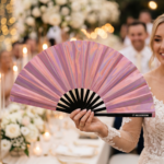 Festival Fan holograficzny róż – opalizujące akcesorium Pride – Widok 6
