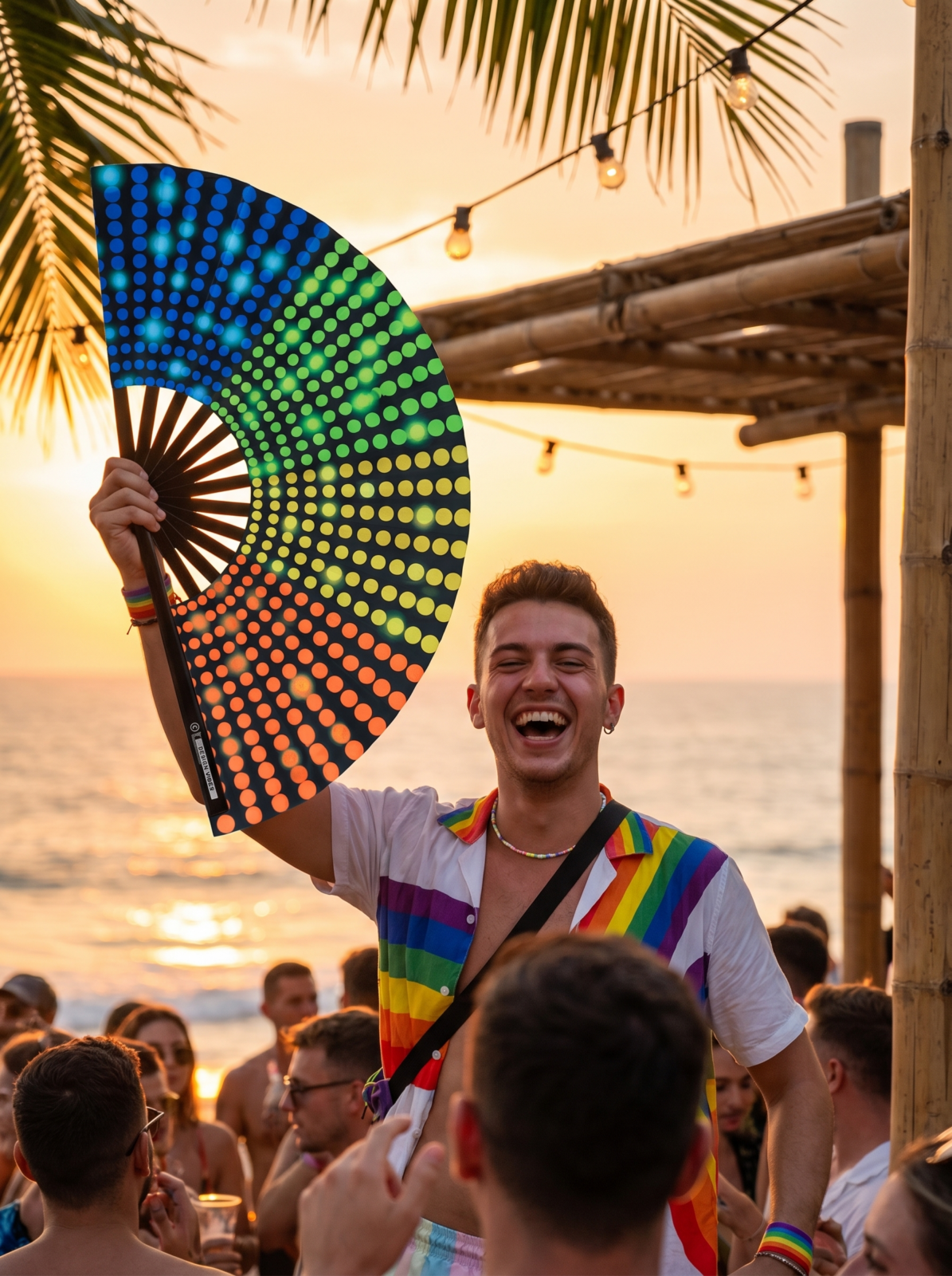 Fan Festival czarny w tęczowe kropki – Rave & CSD – Widok 5