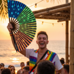 Fan Festival czarny w tęczowe kropki – Rave & CSD – Widok 5