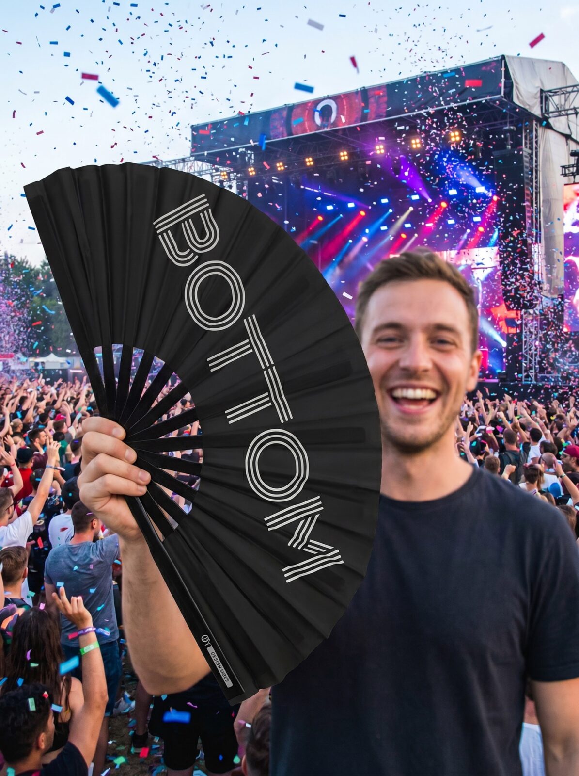 Wentylator Festival Fan „BOTTOM” w kolorze czarnym – akcesorium CSD & Rave – Widok 4