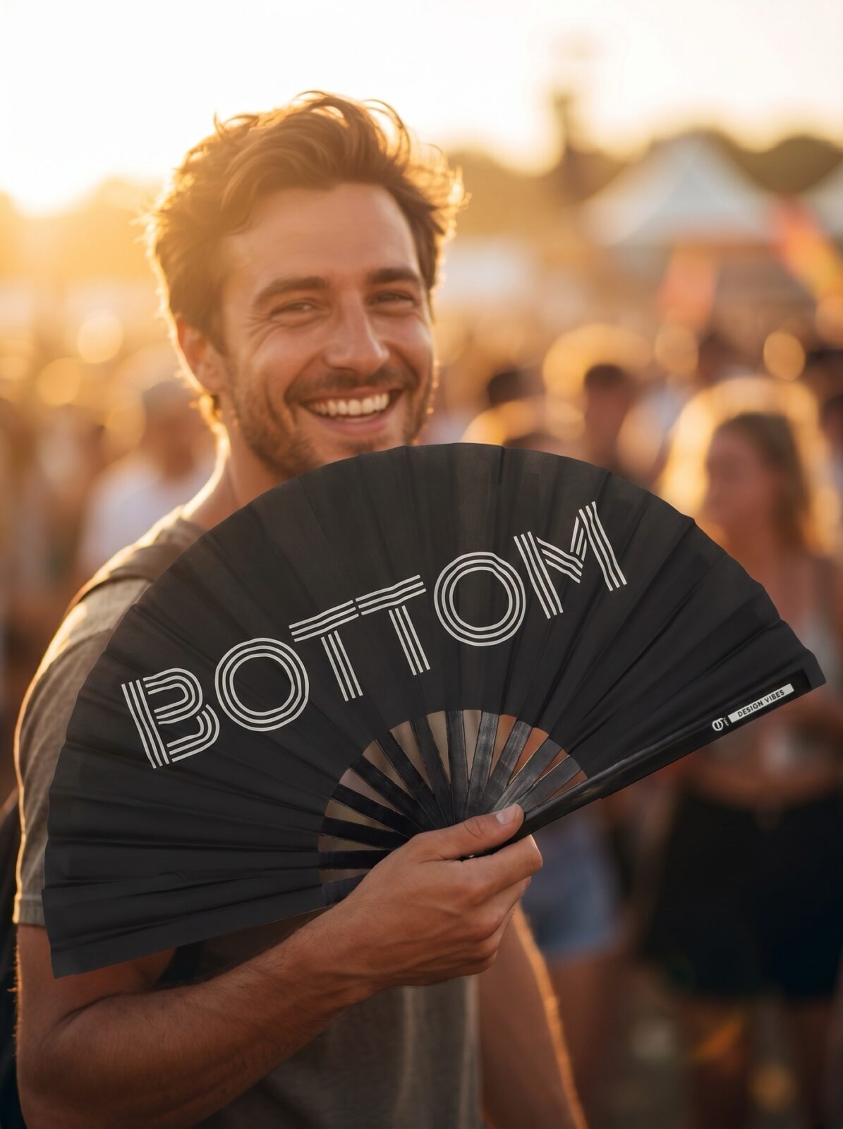 Wentylator Festival Fan „BOTTOM” w kolorze czarnym – akcesorium CSD & Rave – Widok 3