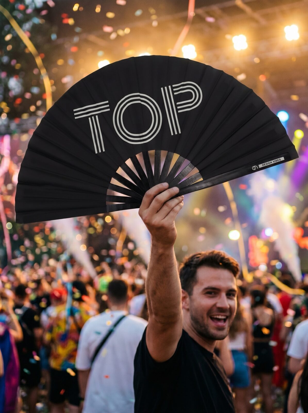 Fan Festival „TOP” w kolorze czarnym – Rave & Pride statement – Widok 4