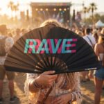 Wentylator Festival Fan „Rave” czarny turkusowo-różowy – akcesorium Techno & Rave – Widok 5
