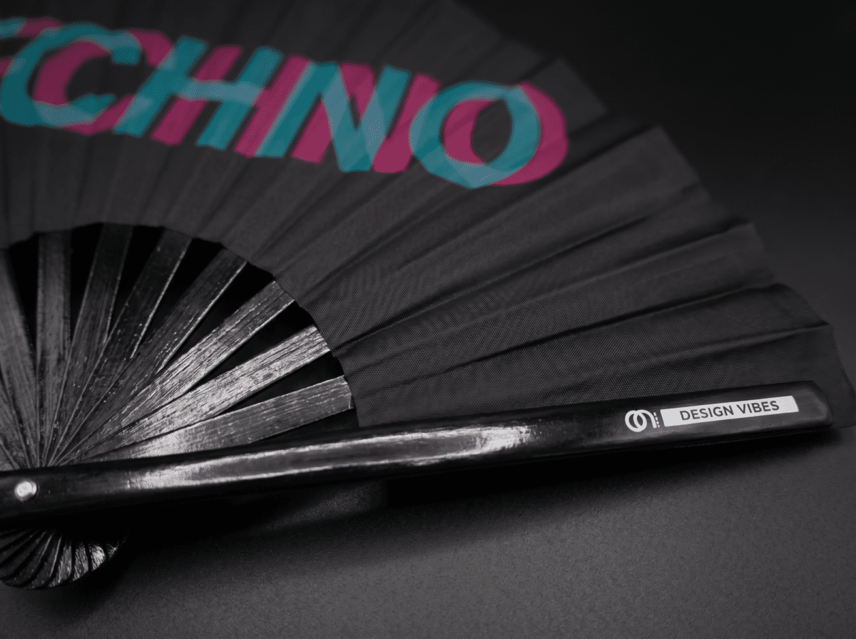 Festival Fan „TECHNO”, czarny, turkusowo-różowy, Techno i Rave, Widok 6