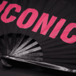 Festival Fan „ICONIC” w kolorze czarno-różowym, rave’owy statement, Widok 6