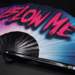 Festival Fan „BLOW ME” w kolorze fioletowo-niebieskim, akcesorium na Rave i CSD, Widok 6