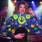 Festival Fan z neonowymi, kwaśnymi uśmiechami w kolorze czarnym, idealne na Techno i Rave, Widok 5