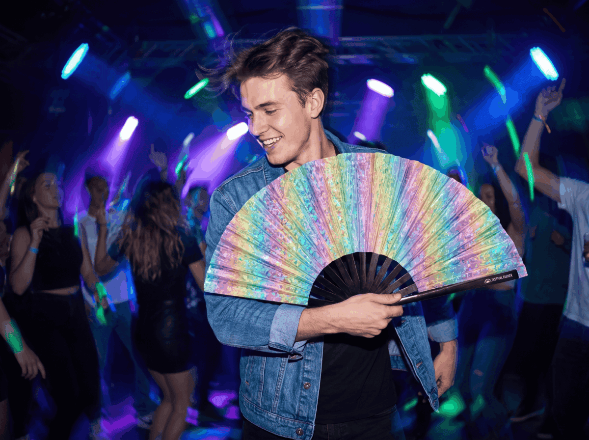 Festival Fan Holo Kristall Pastel na Rave i festiwale, Widok 2