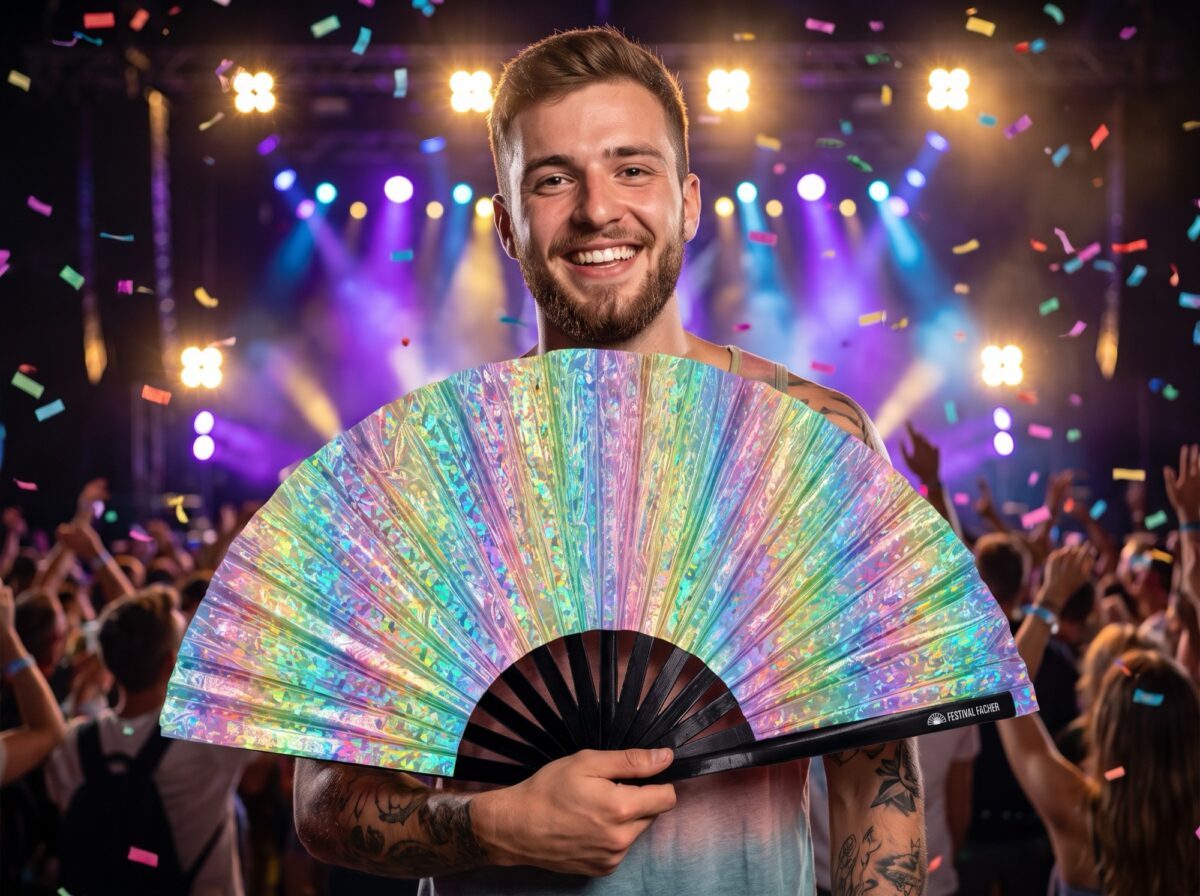 Festival Fan Holo Kristall Pastel na Rave i festiwale, Widok 4