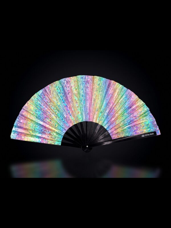 Festival Fan Holo Kristall Pastel na Rave i festiwale