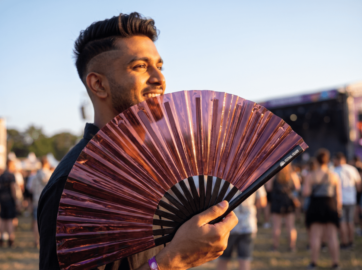 Festival Fan holograficzny, przezroczysty, w kolorze bordowym, na festiwale i Rave, Widok 3