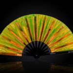 Festival Fan, holograficzny, przezroczysty, w kolorze neonowej zieleni, na imprezy Rave i Techno, Widok 1