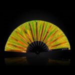 Festival Fan, holograficzny, przezroczysty, w kolorze neonowej zieleni, na imprezy Rave i Techno, Widok 1