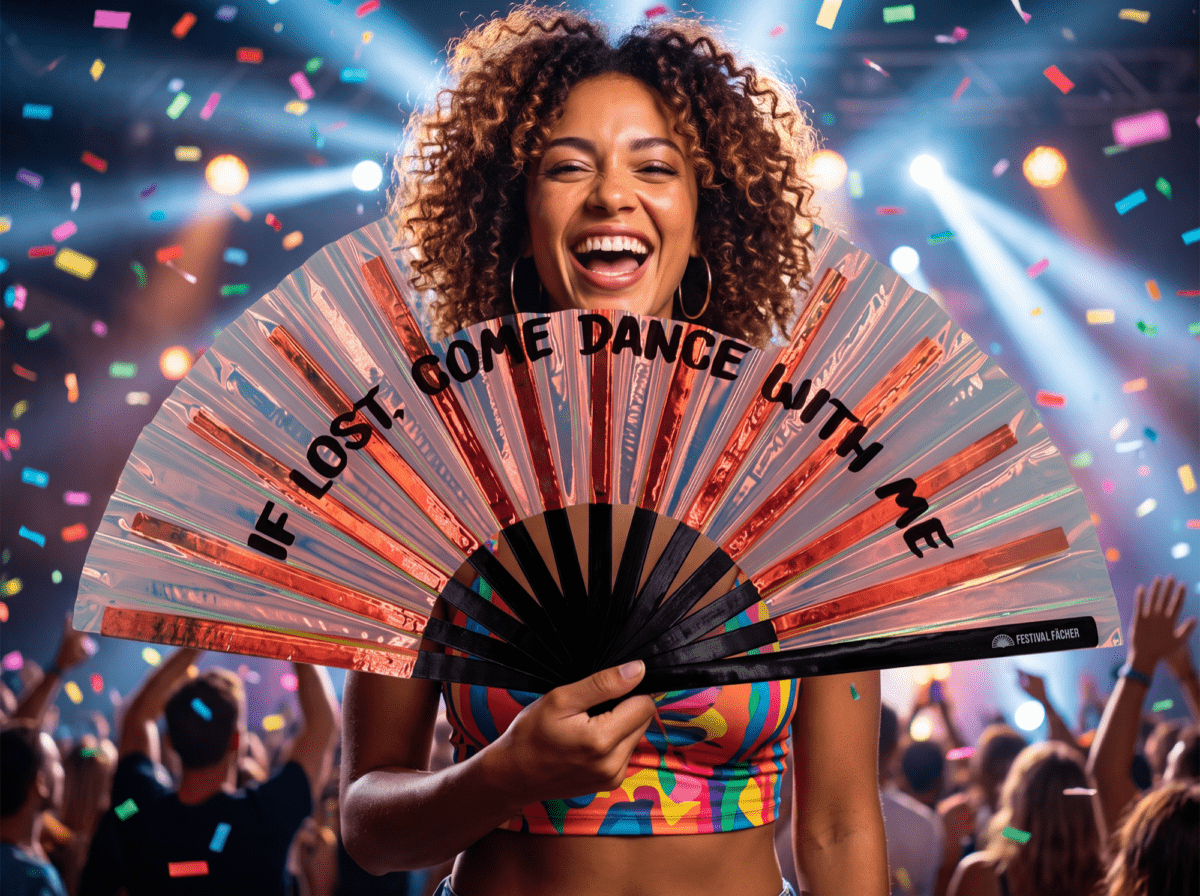 Festival Fan „IF LOST, COME DANCE WITH ME”, Holo-Kupfer na festiwale i Rave, Widok 4