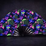 Festival Fan „Neon-Geometria”, czarny, na imprezy Techno i Rave, Widok 5