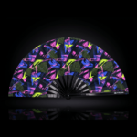 Festival Fan „Neon-Geometria” – czarny, na imprezy Techno i Rave, Widok 1