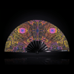 Festival Fan z neonowymi wzorami w kolorze czarnym – do psytrance’u i goa, Widok 1