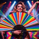 Festival-Fächer Pride Regenbogen-Streifen, CSD & Pride Accessoire, Widok 5