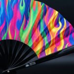 Festival Fan „Psychedelic Fire”, kolorowy, idealny na Techno i Rave, Widok 5
