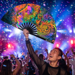 Festival Fan „Psychedelic Wirbel Bunt” dla psytrance’u i goa, Widok 4