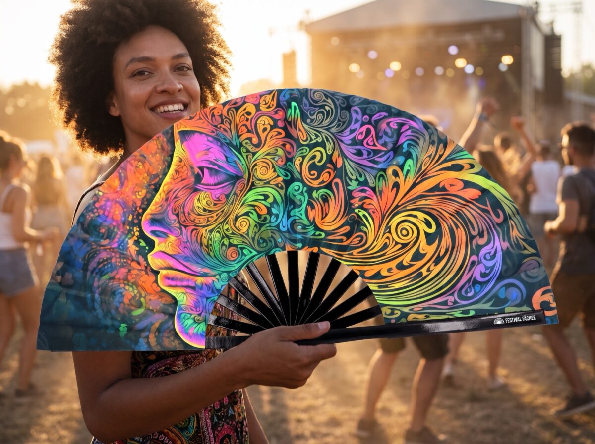 Festival Fan „Psychedelic Wirbel Bunt” dla psytrance’u i goa, Widok 3