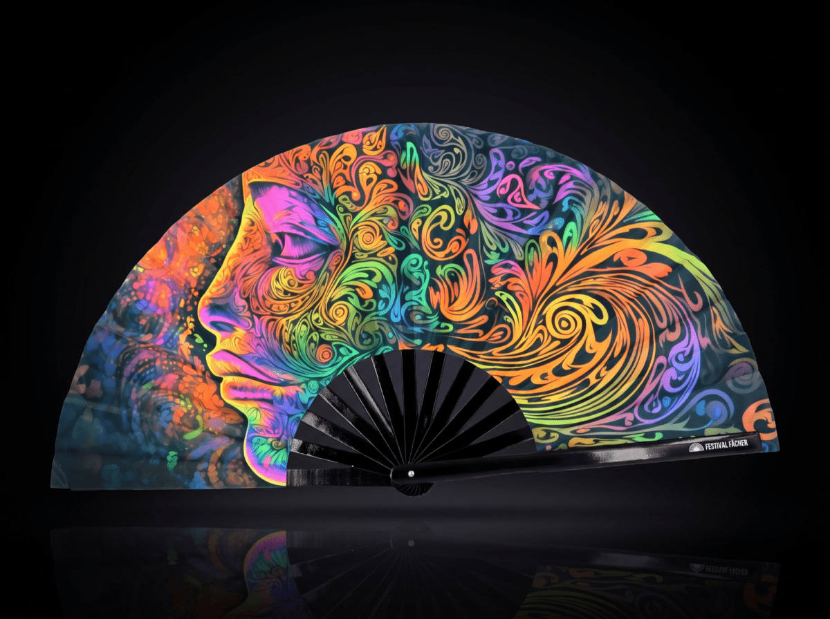 Festival Fan „Psychedelic Wirbel Bunt” dla psytrance’u i goa