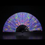 Festival Fan „Psychedelic Mandala” w kolorze fioletowym – idealny na psytrance i Rave, Widok 1