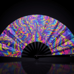 Festival Fan Psychedelic Melt w kolorze fioletowym, idealny na Goa i psytrance, Widok 1