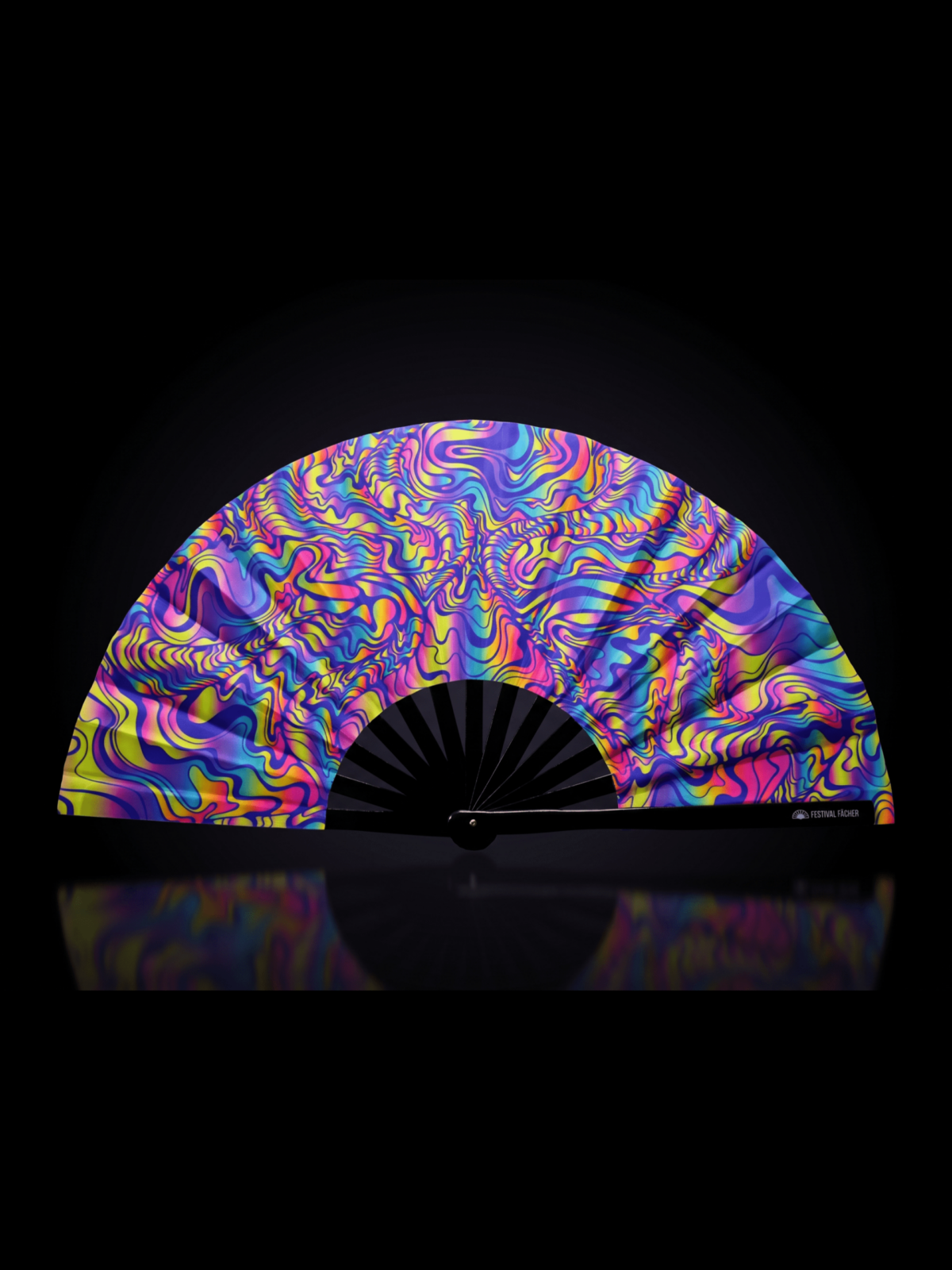 Festival Fan Psychedelic Melt w kolorze fioletowym – idealny na Goa i psytrance