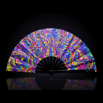 Festival Fan Psychedelic Melt w kolorze fioletowym – idealny na Goa i psytrance, Widok 1