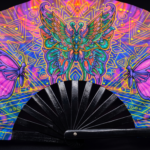 Festival Fan „Motyl-Mandala” w kolorze fioletowym, na psytrance i festiwale, Widok 5