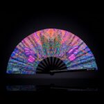 Festival Fan „Motyl-Mandala” w kolorze fioletowym – na psytrance i festiwale, Widok 1