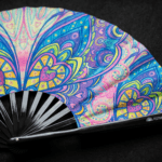 Festival Fan „Motyl-Mandala” w kolorze turkusowym na psytrance i Rave, Widok 5