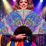Festival Fan „Motyl-Mandala” w kolorze turkusowym na psytrance i Rave, Widok 5