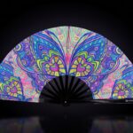 Festival Fan „Motyl-Mandala” w kolorze turkusowym na psytrance i Rave, Widok 1