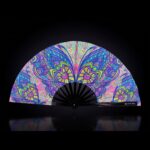 Festival Fan „Motyl-Mandala” w kolorze turkusowym na psytrance i Rave, Widok 1