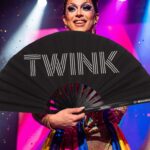 Festival Fan „TWINK” w kolorze czarnym, z motywem Rave i Pride statement, Widok 5