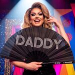 Festival Fan „DADDY” w kolorze czarnym, akcesorium na Rave i Pride, Widok 5