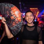 Festival Fan „TWINK DEATH”, czarny, na imprezy Techno i Rave, Widok 2
